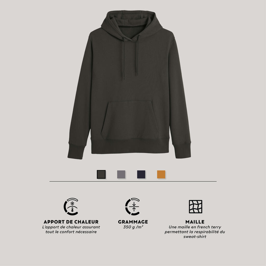 Sweat à capuche Fitness Homme - 500 Essentials Noisette