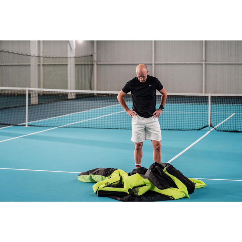 Compact Two-Sided Tennis Training Wall - Black/Yellow