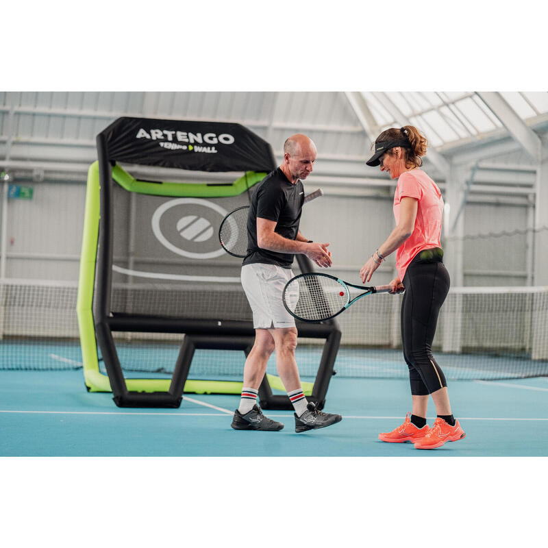 Compact Two-Sided Tennis Training Wall - Black/Yellow