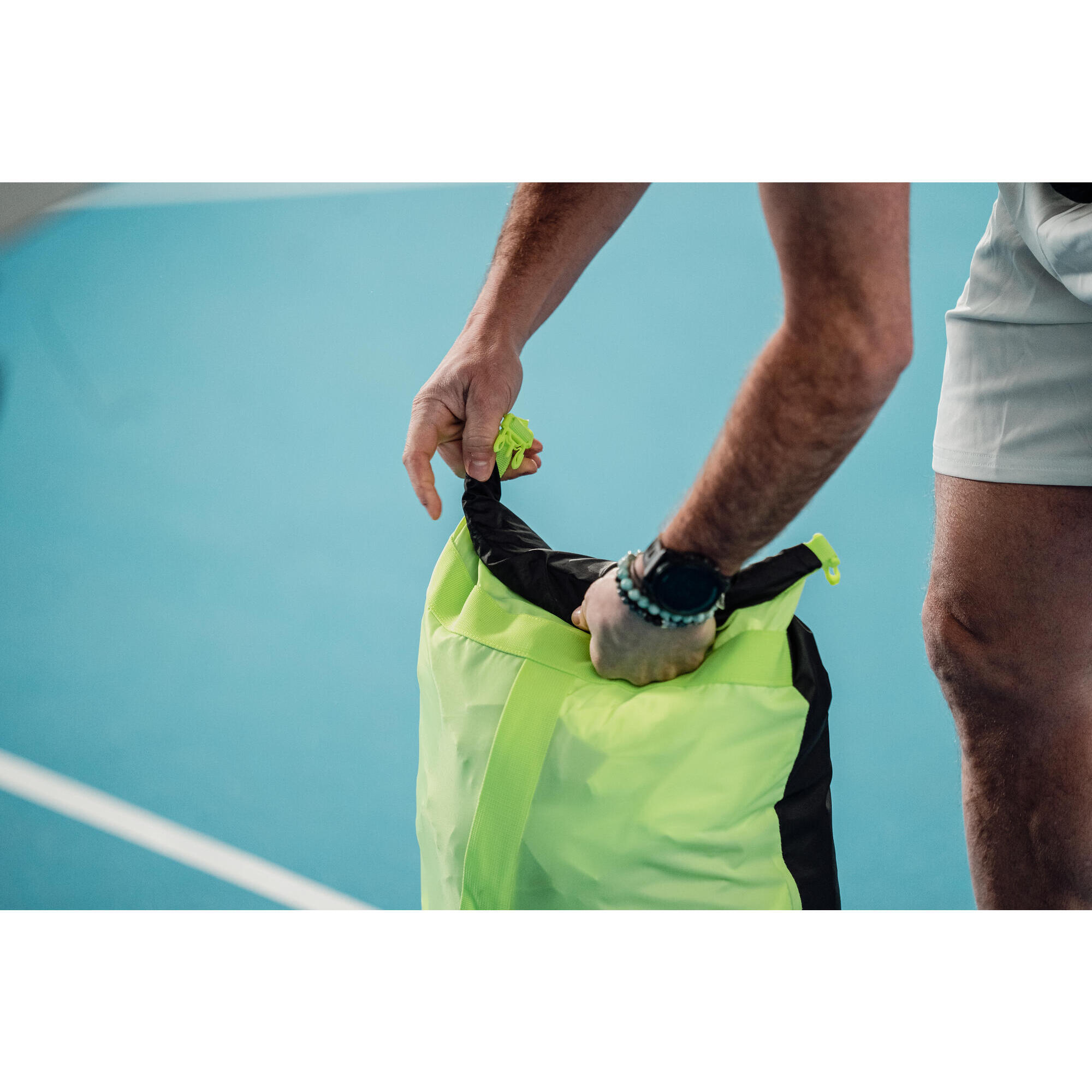 Parete di allenamento per il tennis - Parete di tennis nera gialla compatta a 2 facce