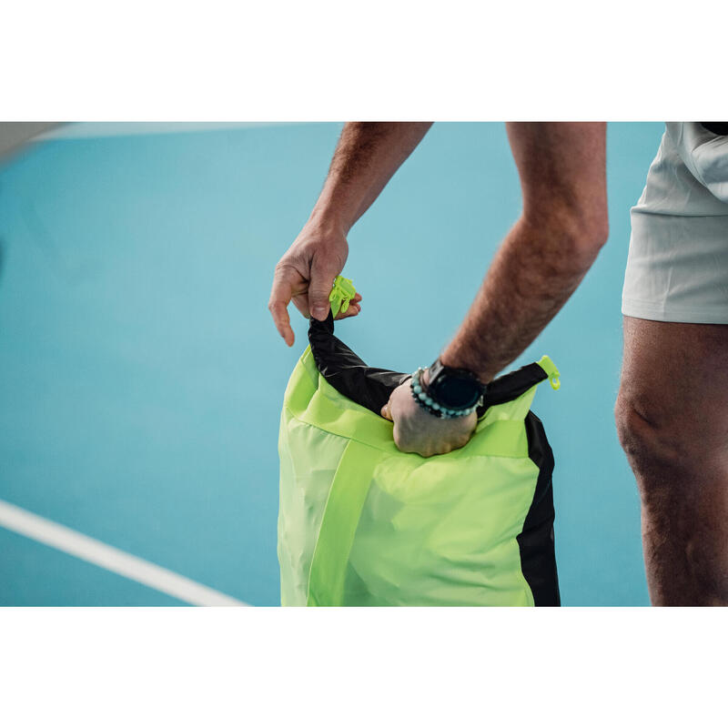 Pared de entrenamiento de tenis - Pared de tenis Negro Amarillo compacta 2 caras