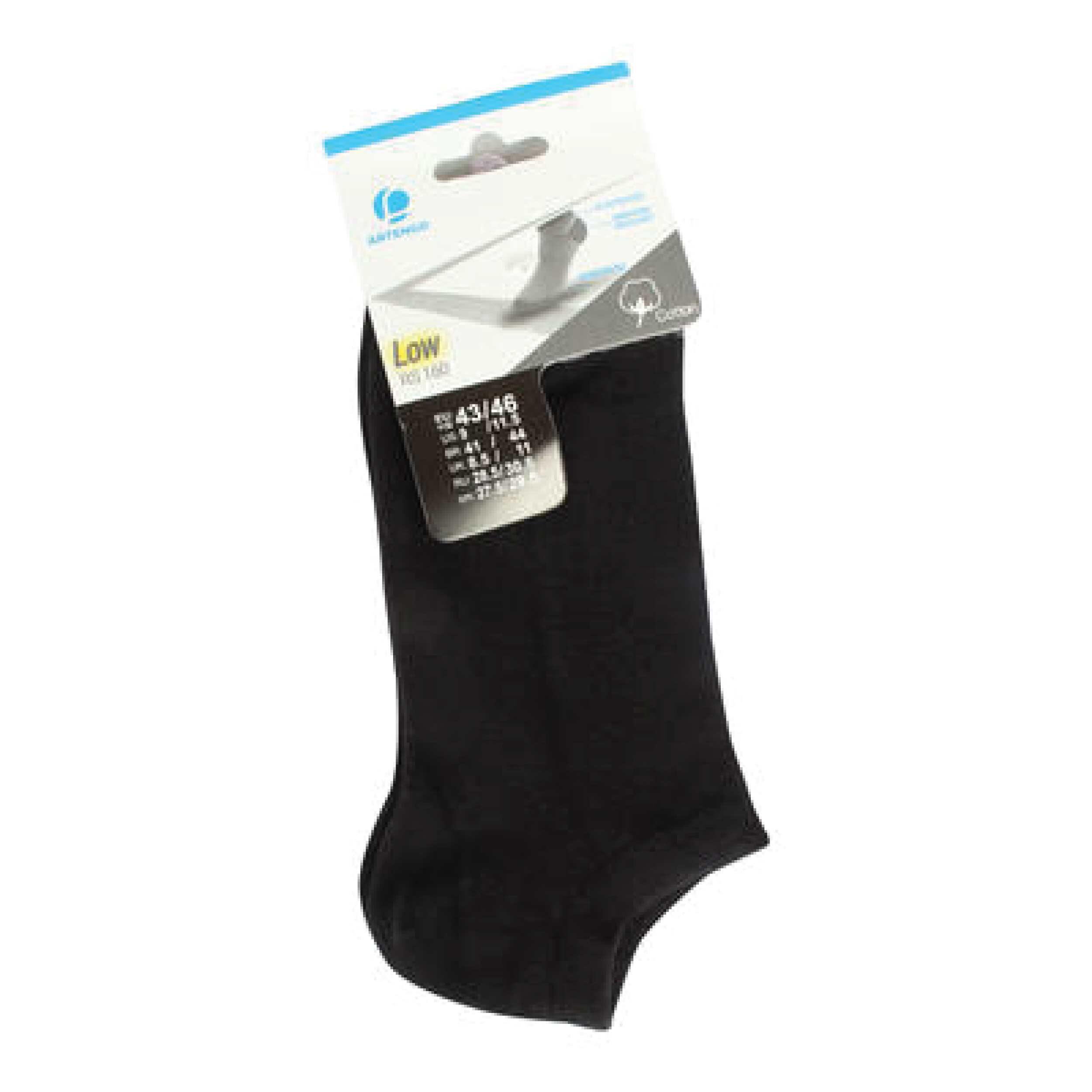 Tennis Socks RS160 Low Ankle x1 Black