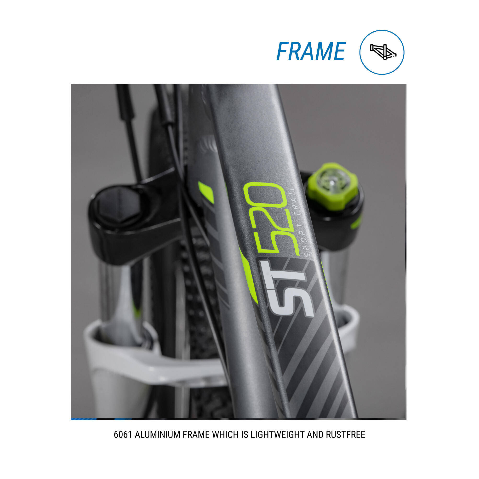 Mountain Bike Rockrider ST520 - Grey -  3