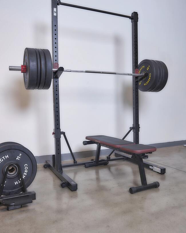 FOLD DOWN WEIGHT TRAINING BENCH AND RACK - 500