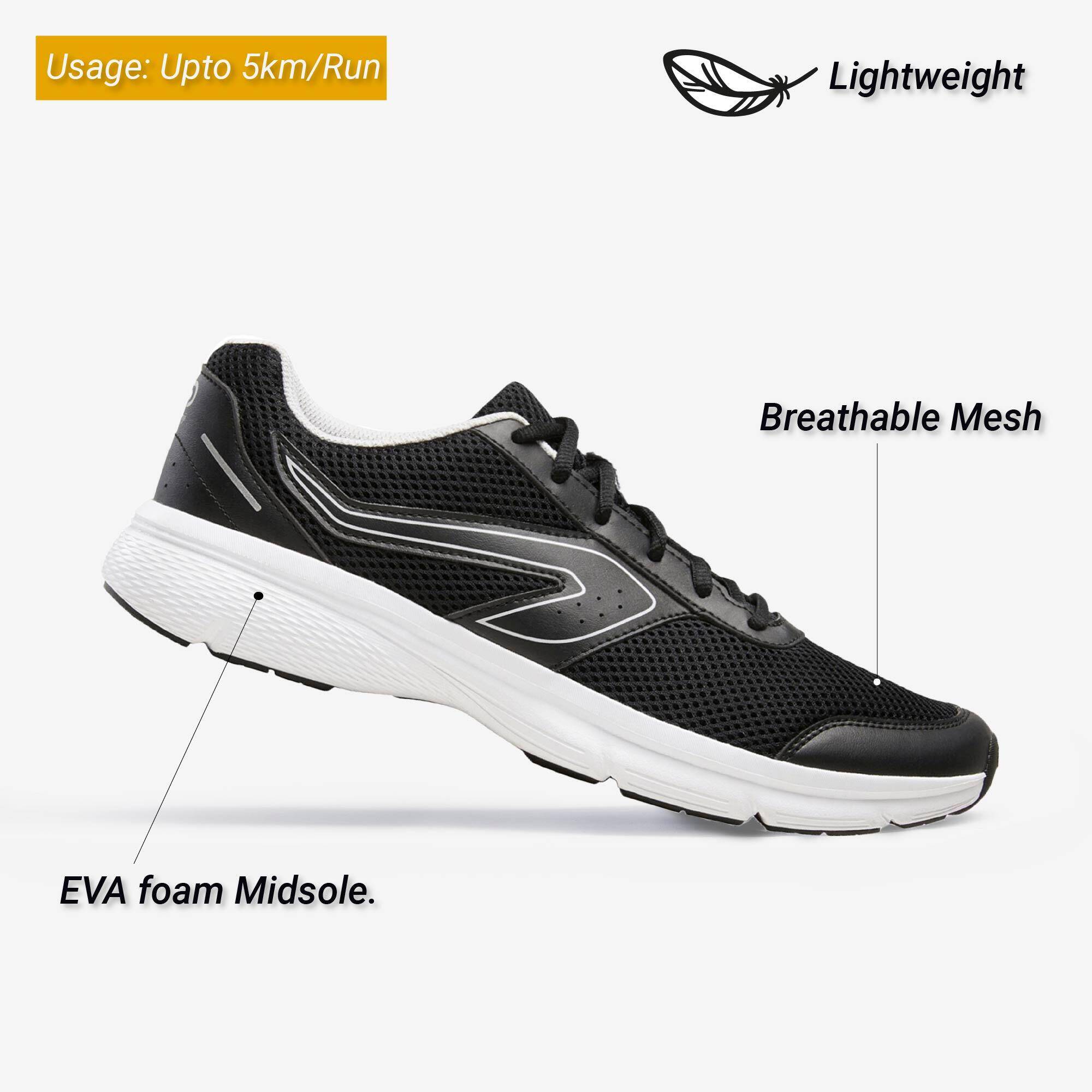Men Running Shoes Daily with Cushioning, Comfort Fit, Run Comfort - Black -  2
