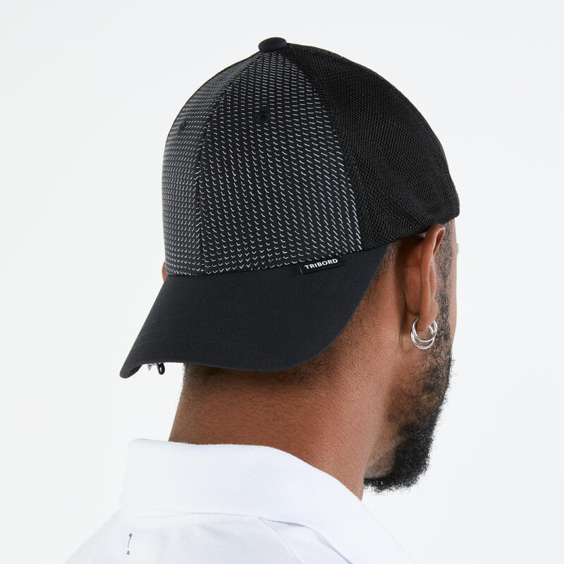 Cappellino vela adulto SAILING 500 AO Reflex nero 