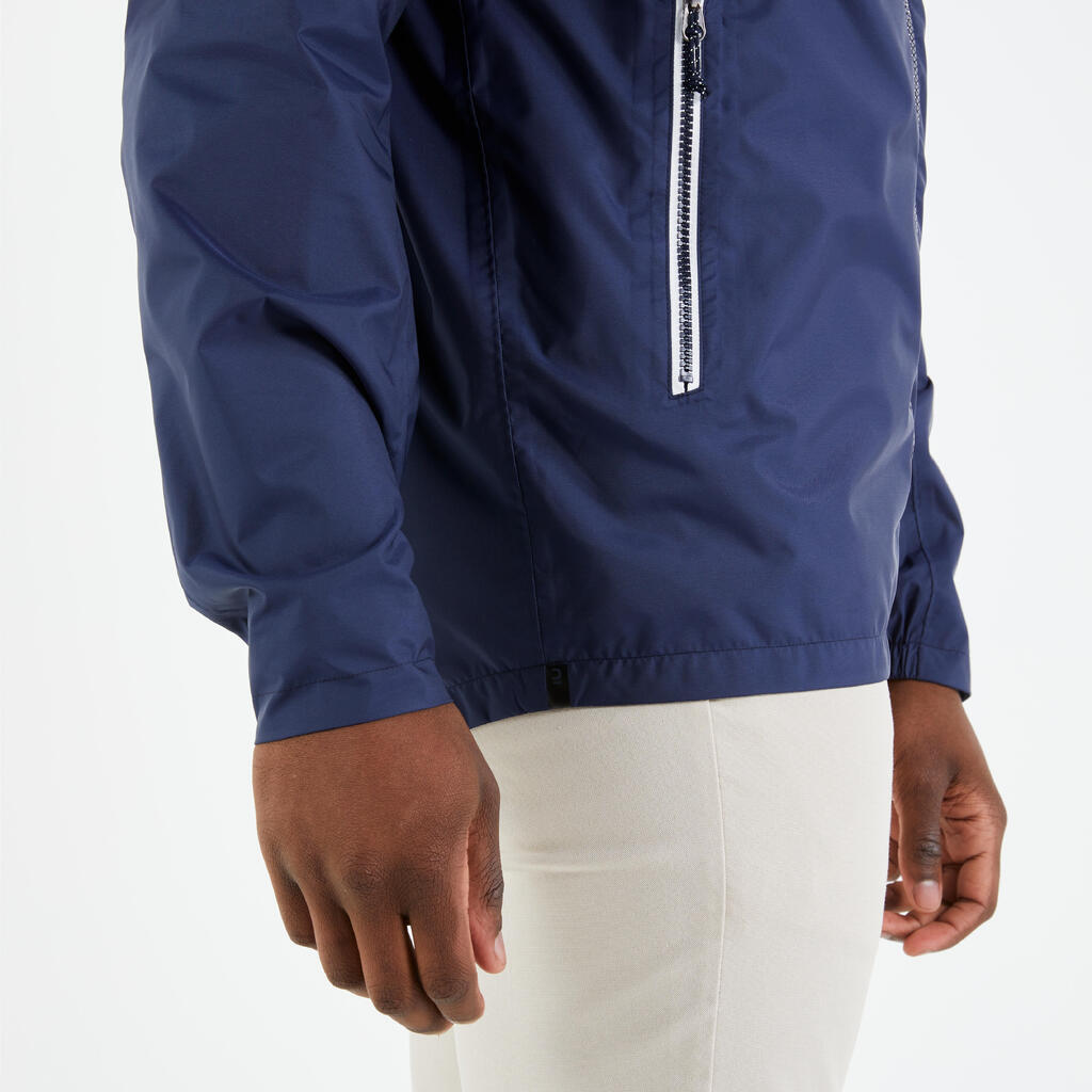 Waterproof sailing jacket - wet-weather windproof jacket SAILING 100 navy blue