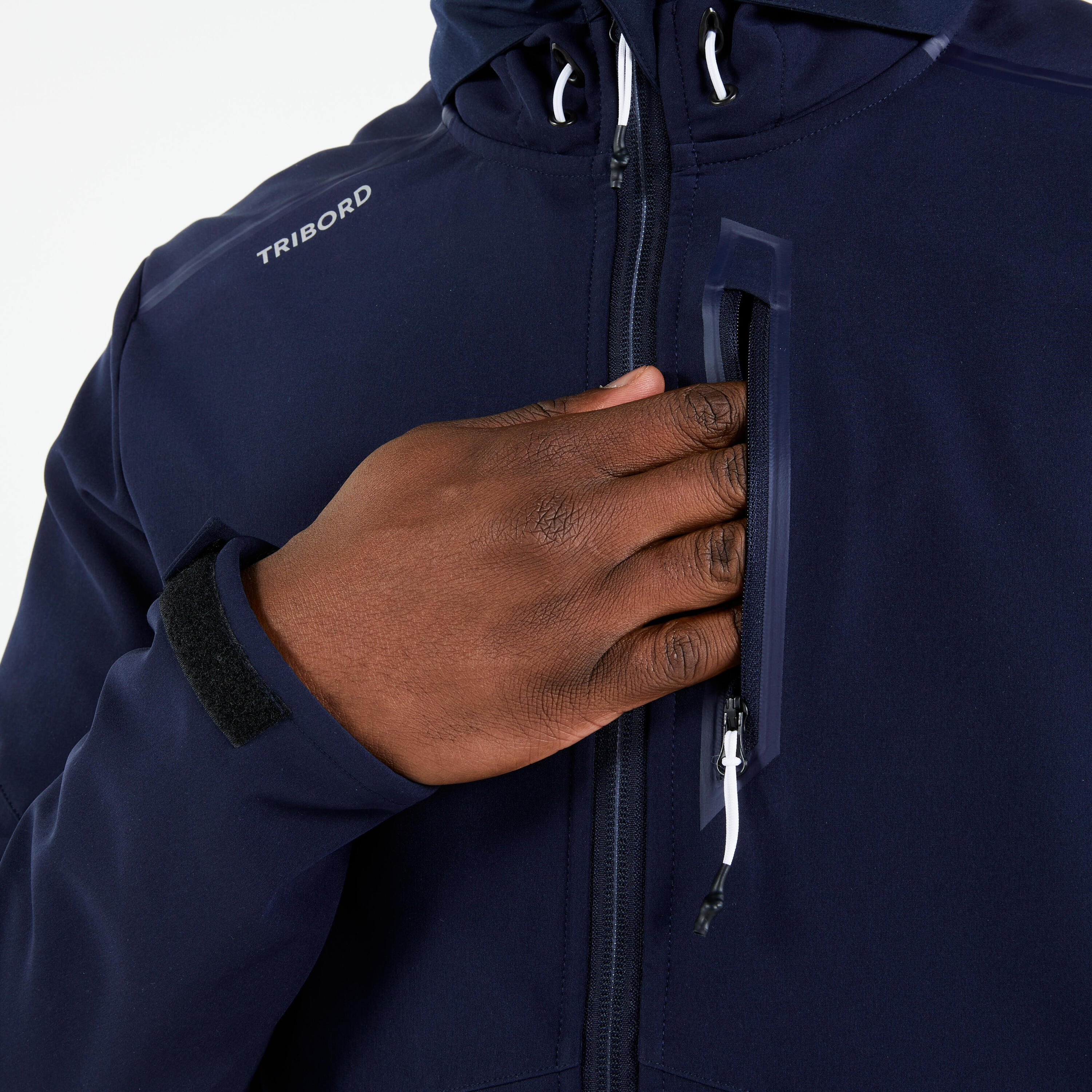 Veste softshell coupe vent sailing 500 homme Bleu marine 11/14