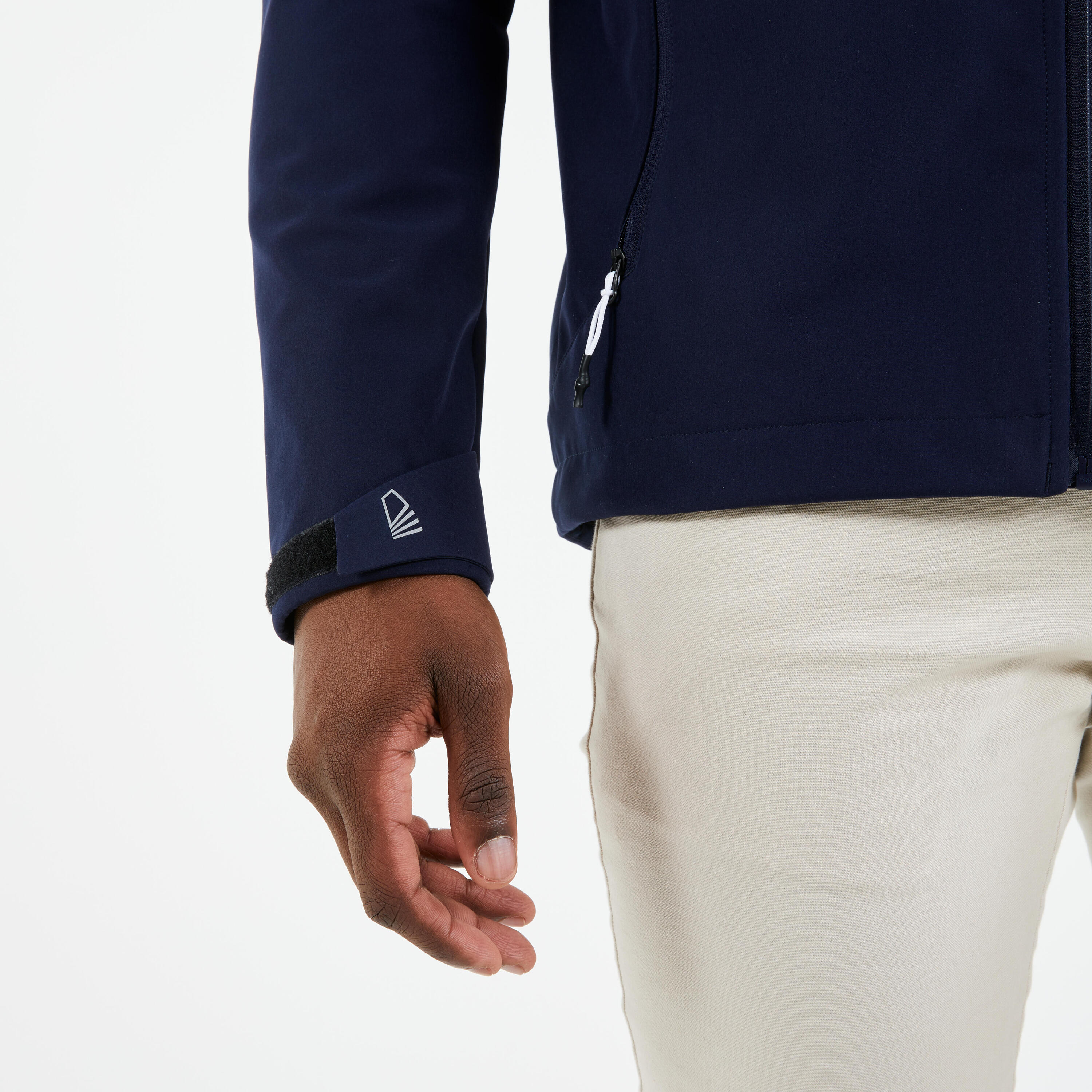 Veste softshell coupe vent sailing 500 homme Bleu marine 12/14