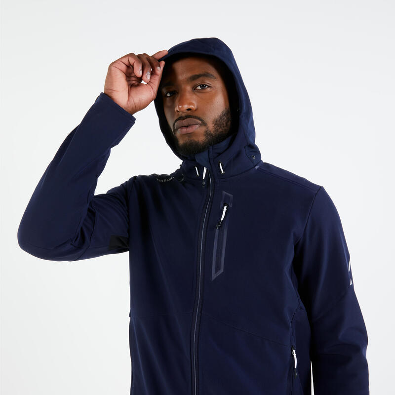 Geacă softshell anti-vânt navigație 500 Bărbați Bleumarin