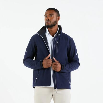 Veste de voile sotfshell coupe-vent homme, 500 gris clair