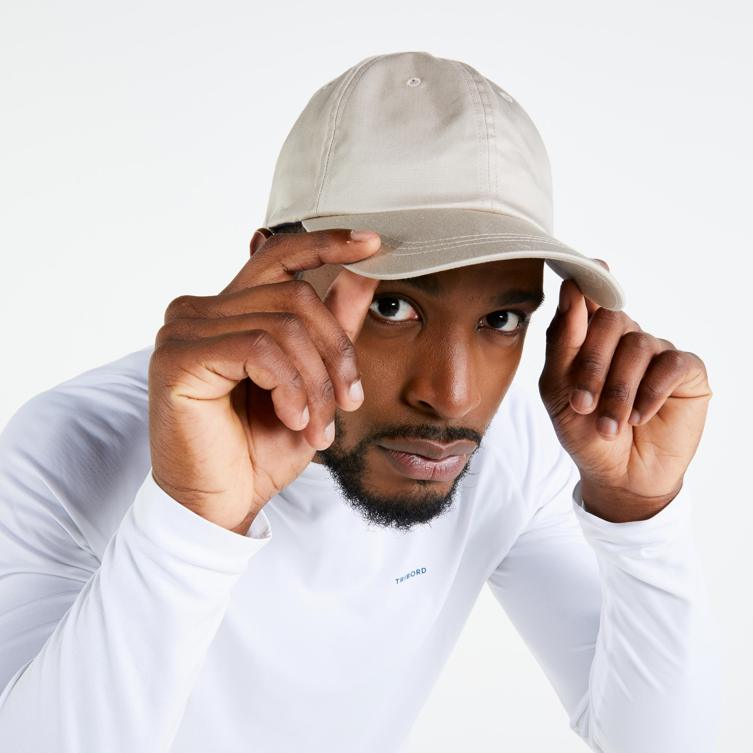 Adults’ Cap Boat Sailing 100 - Beige new 7/8