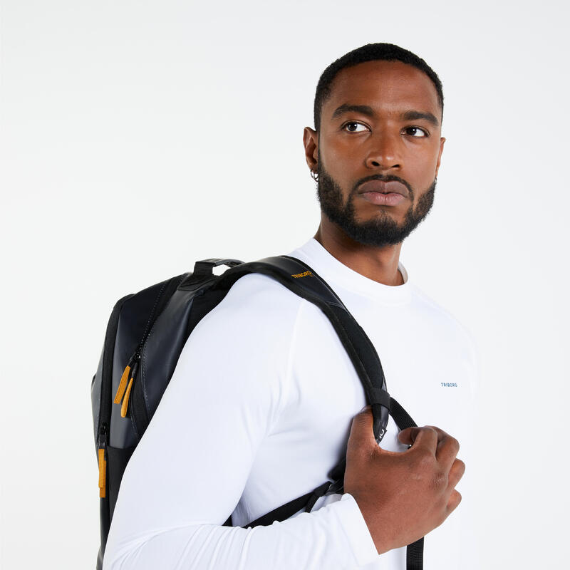 Waterrepellent backpack 25L Black TRIBORD Decathlon