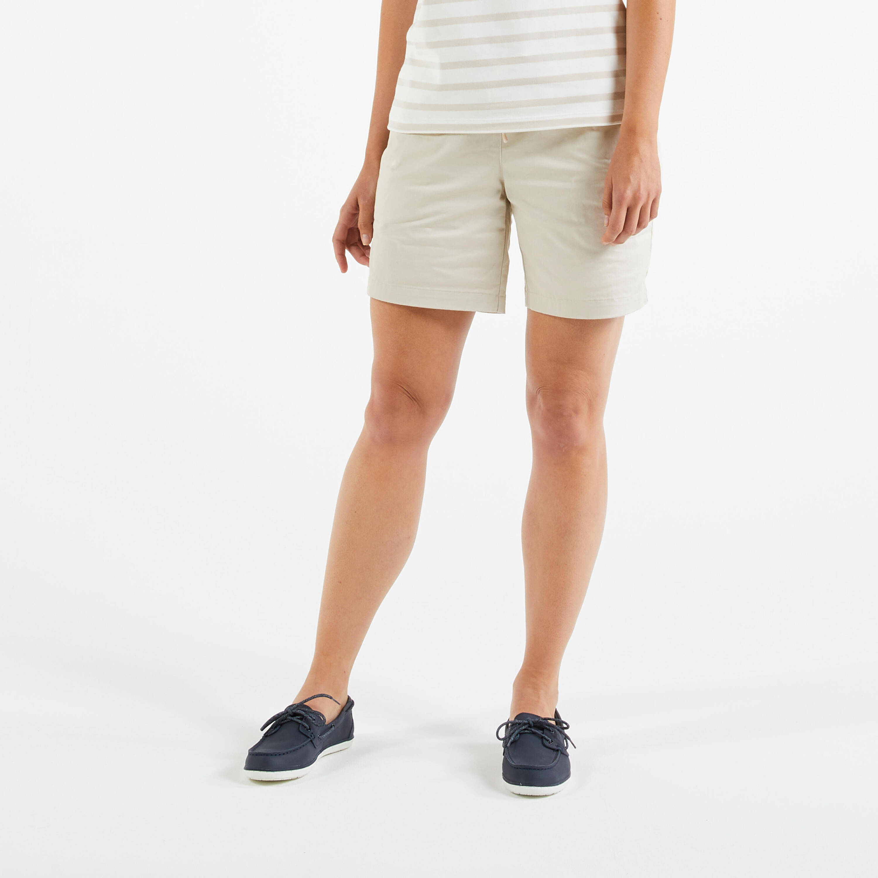 Segelshorts Damen 100 beige 2/7