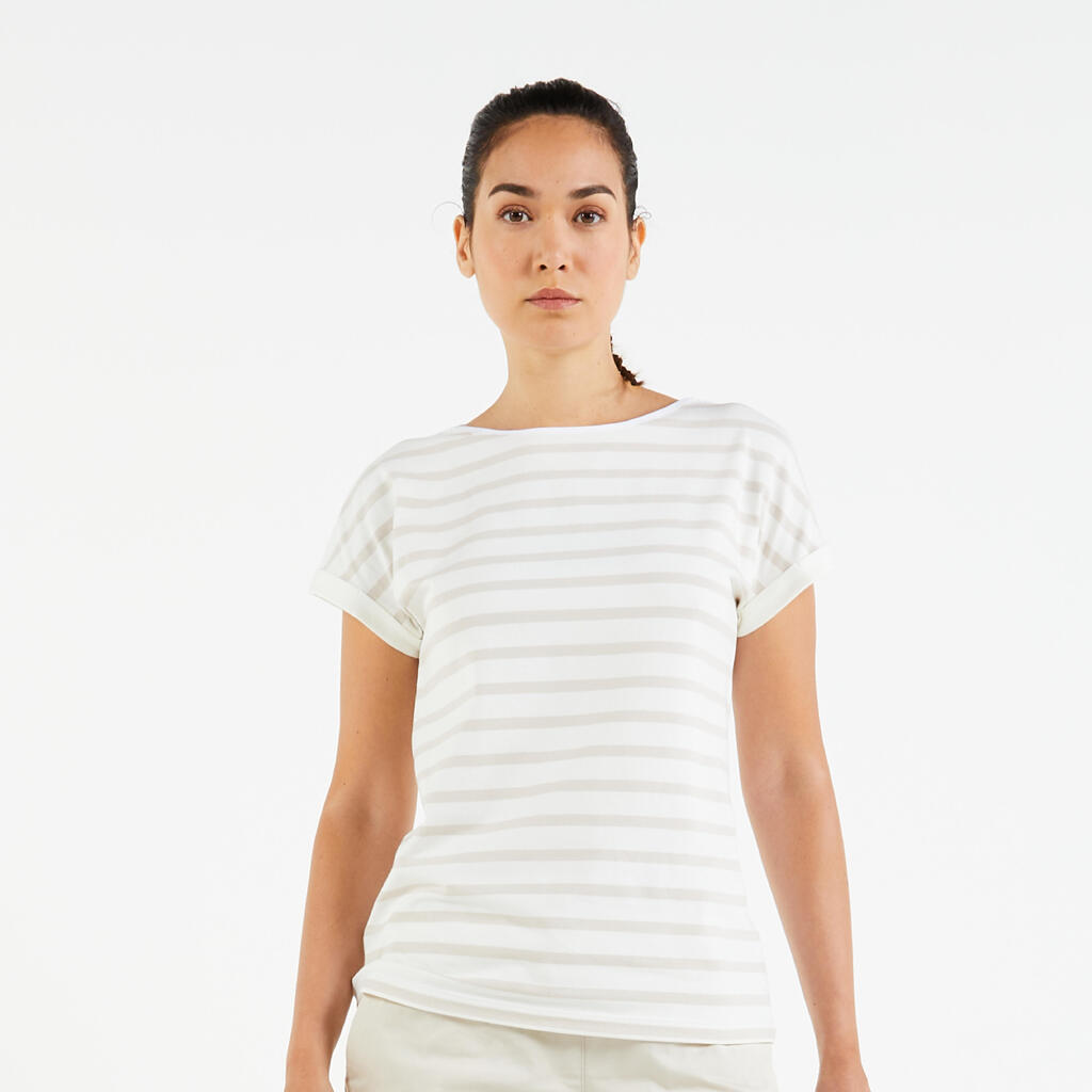 Sieviešu burāšanas T krekls “Sailing 100”, smilškrāsas