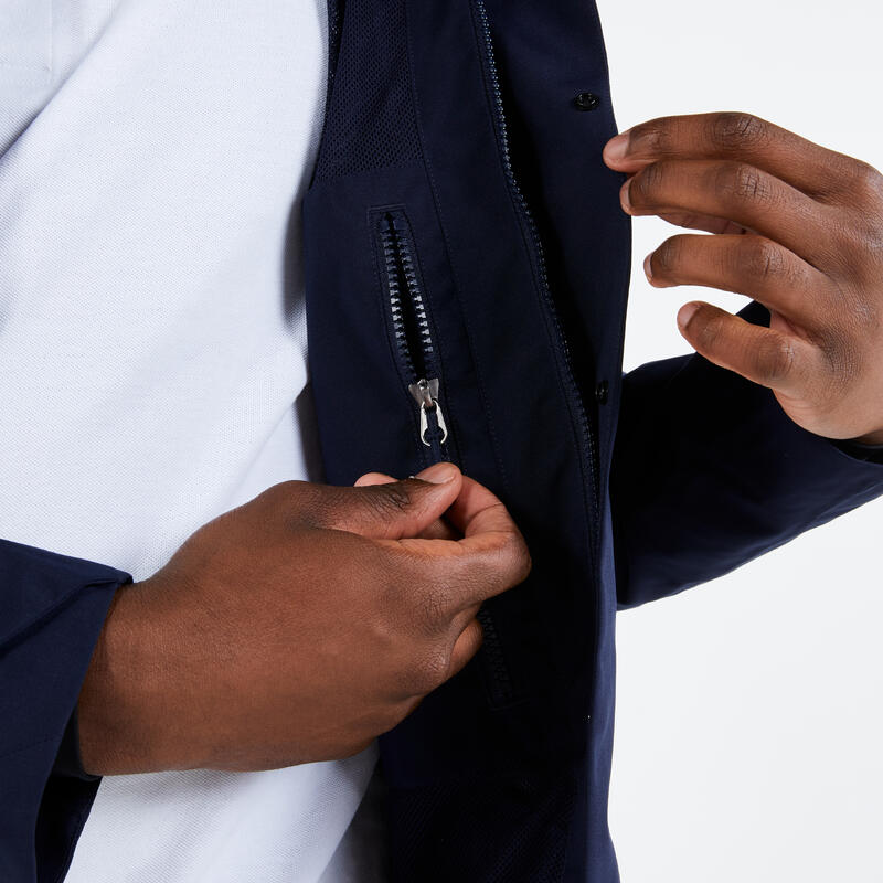 Ciré homme imperméable  coupe vent sailing 500 bleu marine