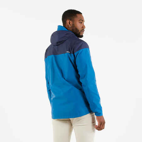 Chaqueta impermeable cortavientos lluvia vela Hombre Sailing 100 azul