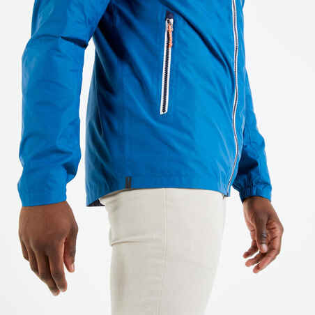 Chaqueta impermeable cortavientos lluvia vela Hombre Sailing 100 azul