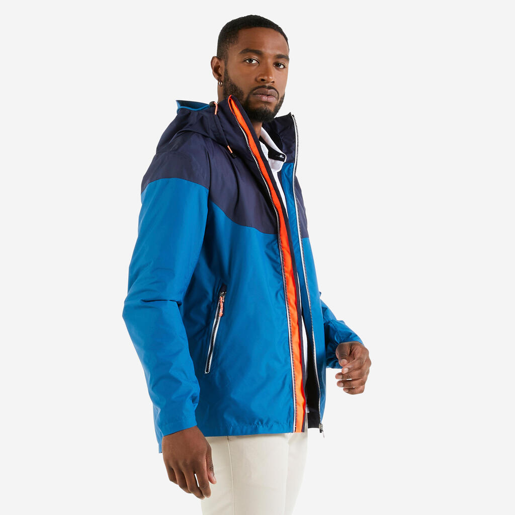 CHAQUETA IMPERMEABLE HOMBRE SAILING100 AZUL MARINO