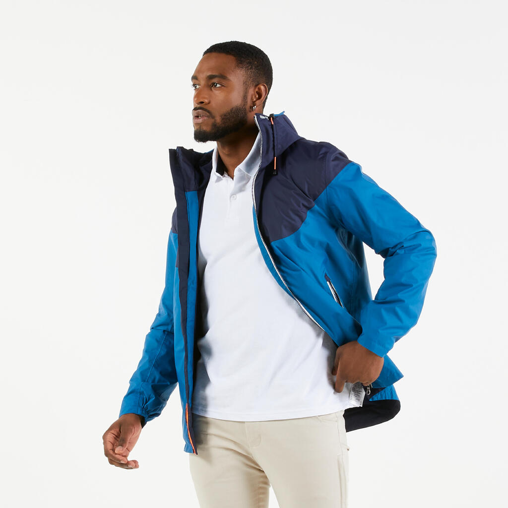 CHAQUETA IMPERMEABLE HOMBRE SAILING100 AZUL MARINO