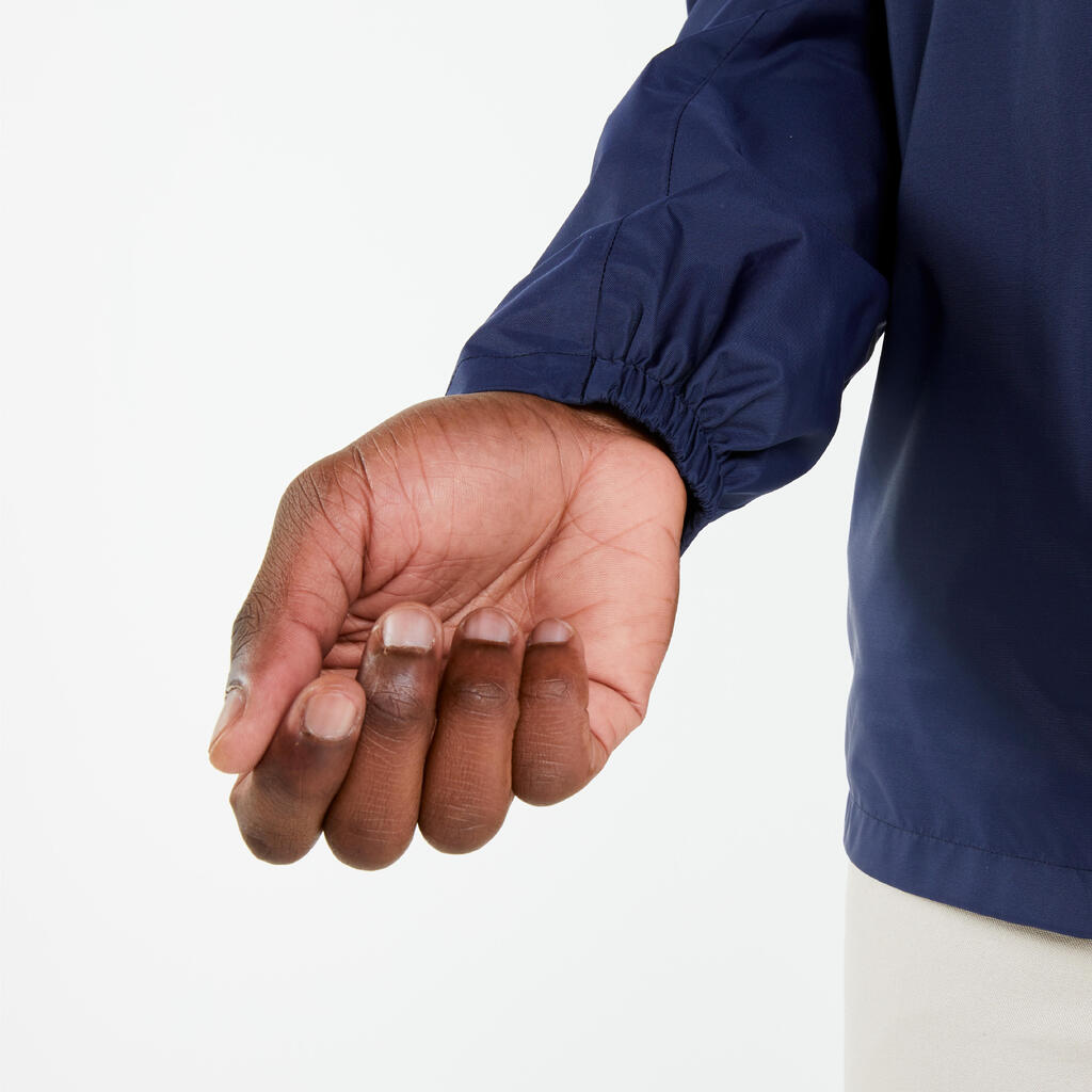 Men’s sailing waterproof jacket - Sailing 100 navy white