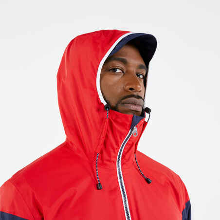 Sailing Waterproof Anorak - Waterproof Windproof Anorak SAILING 100 blue red