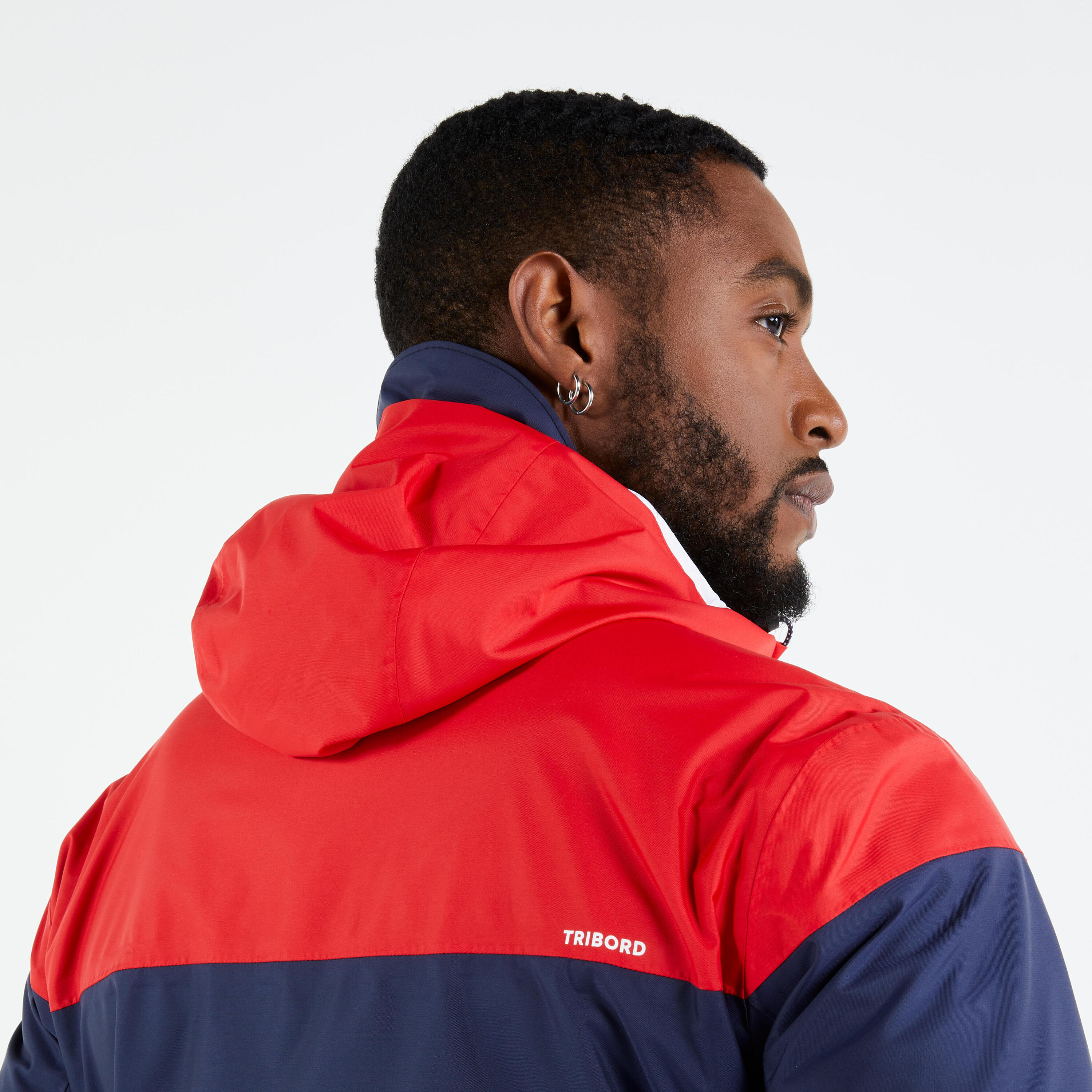 Zeiljas 100 voor heren water- en winddicht blauw/rood 8/10