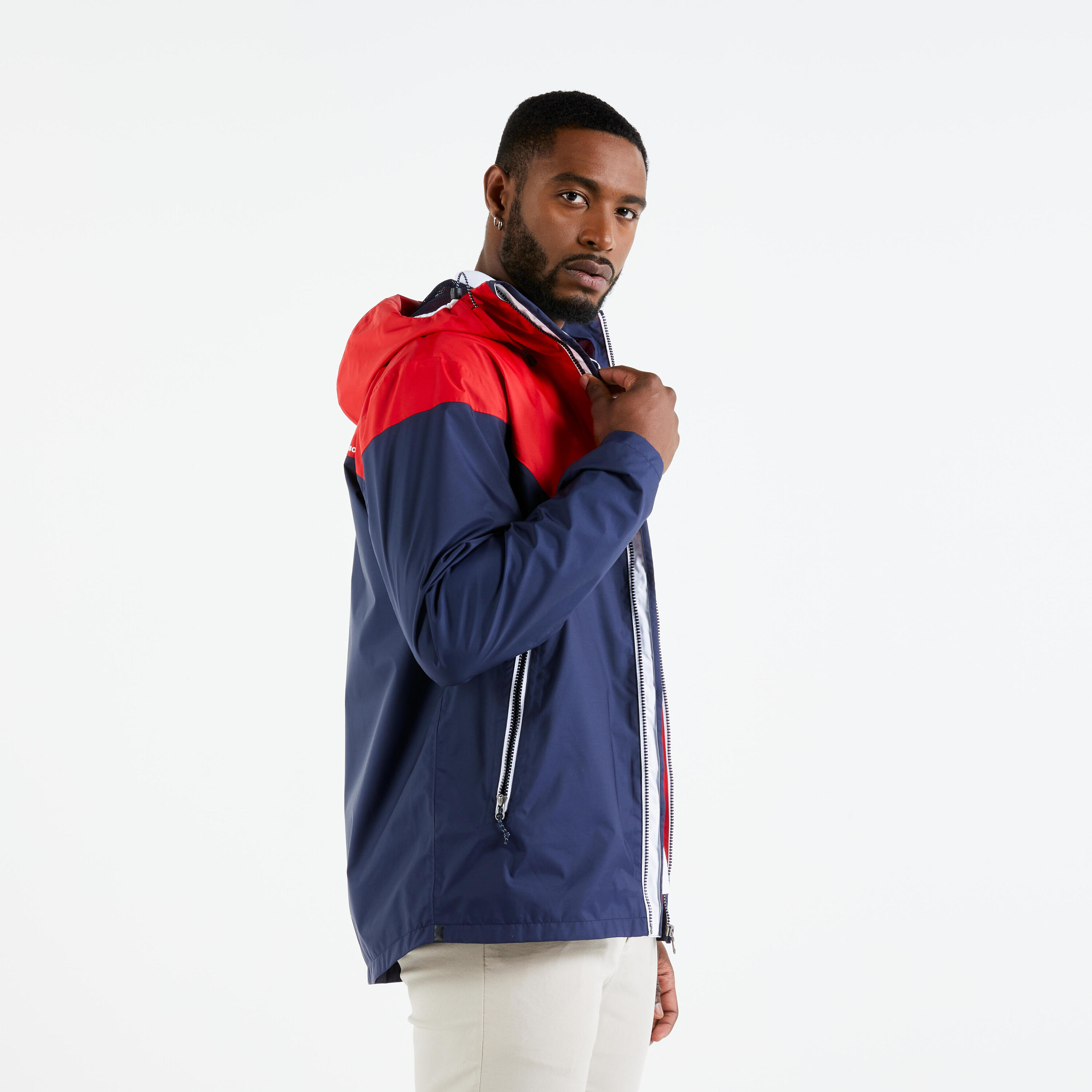 Sailing Waterproof Anorak - Waterproof Windproof Anorak SAILING 100 blue red 1/12