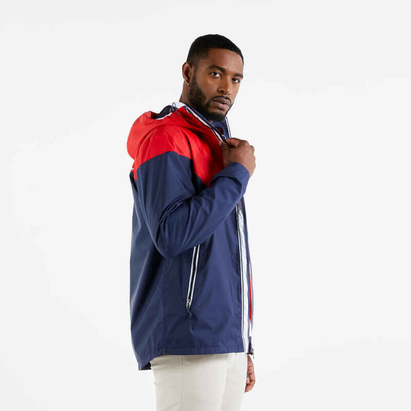 Sailing Waterproof Anorak - Waterproof Windproof Anorak SAILING 100 blue red