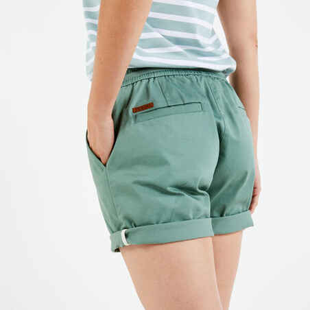 Women's sailing shorts SAILING 100 khaki