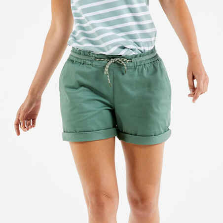 Women's sailing shorts SAILING 100 khaki