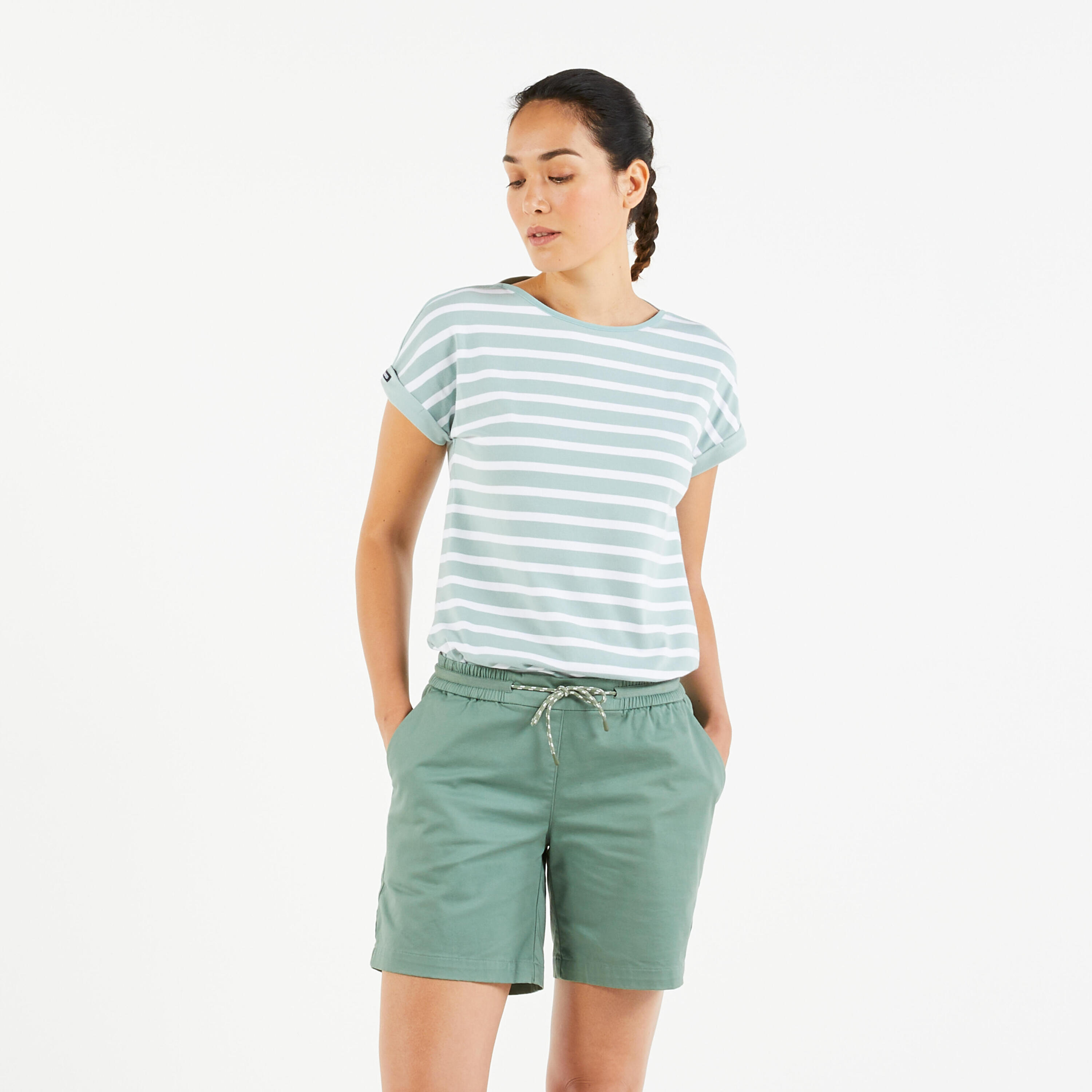 Short de voile femme SAILING 100 Khaki 2/7