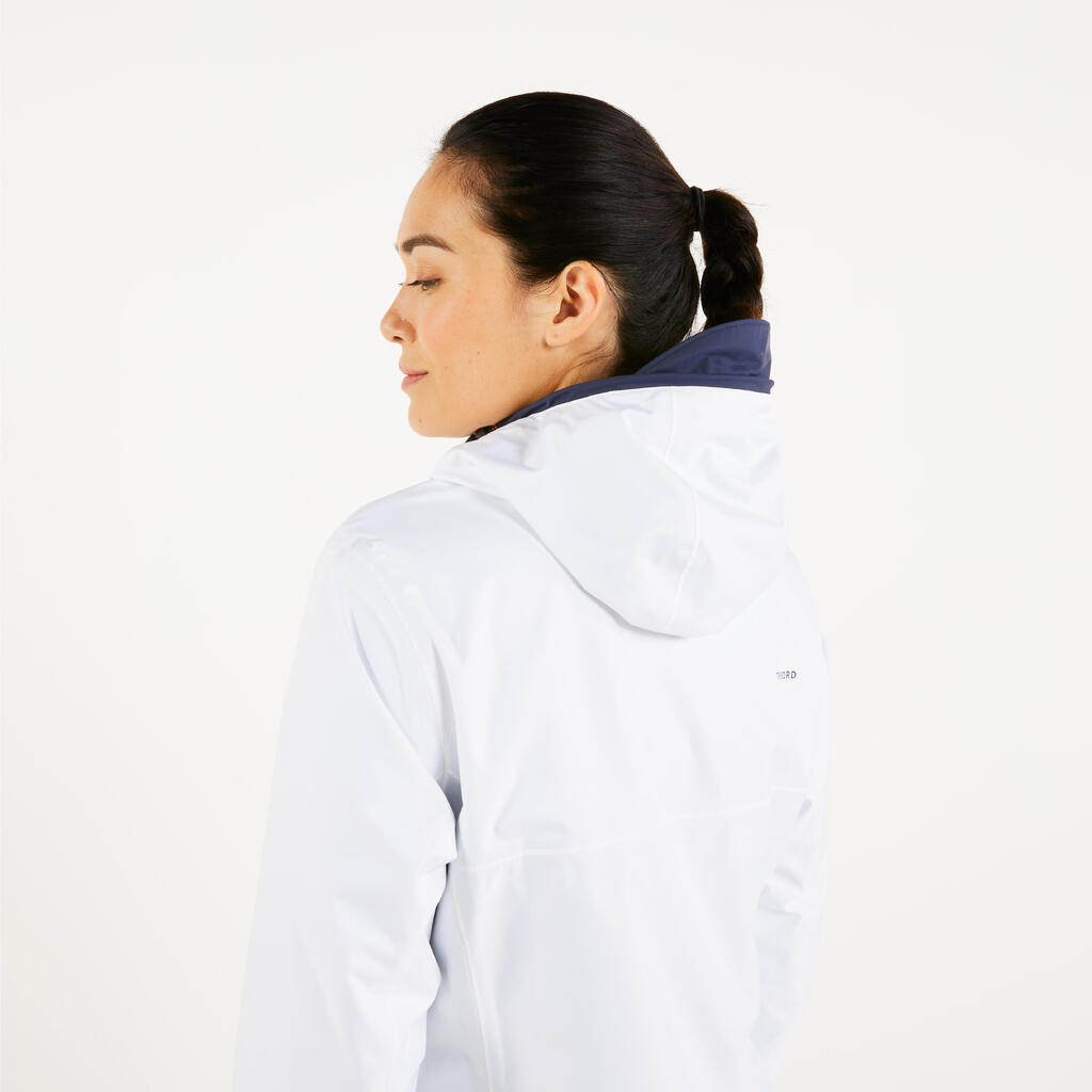 Women’s Waterproof Sailing Jacket 100 - Grey White