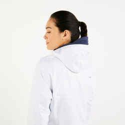 Women’s waterproof sailing jacket - wet-weather jacket SAILING 100 white