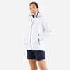 Women’s waterproof sailing jacket - wet-weather jacket SAILING 100 white