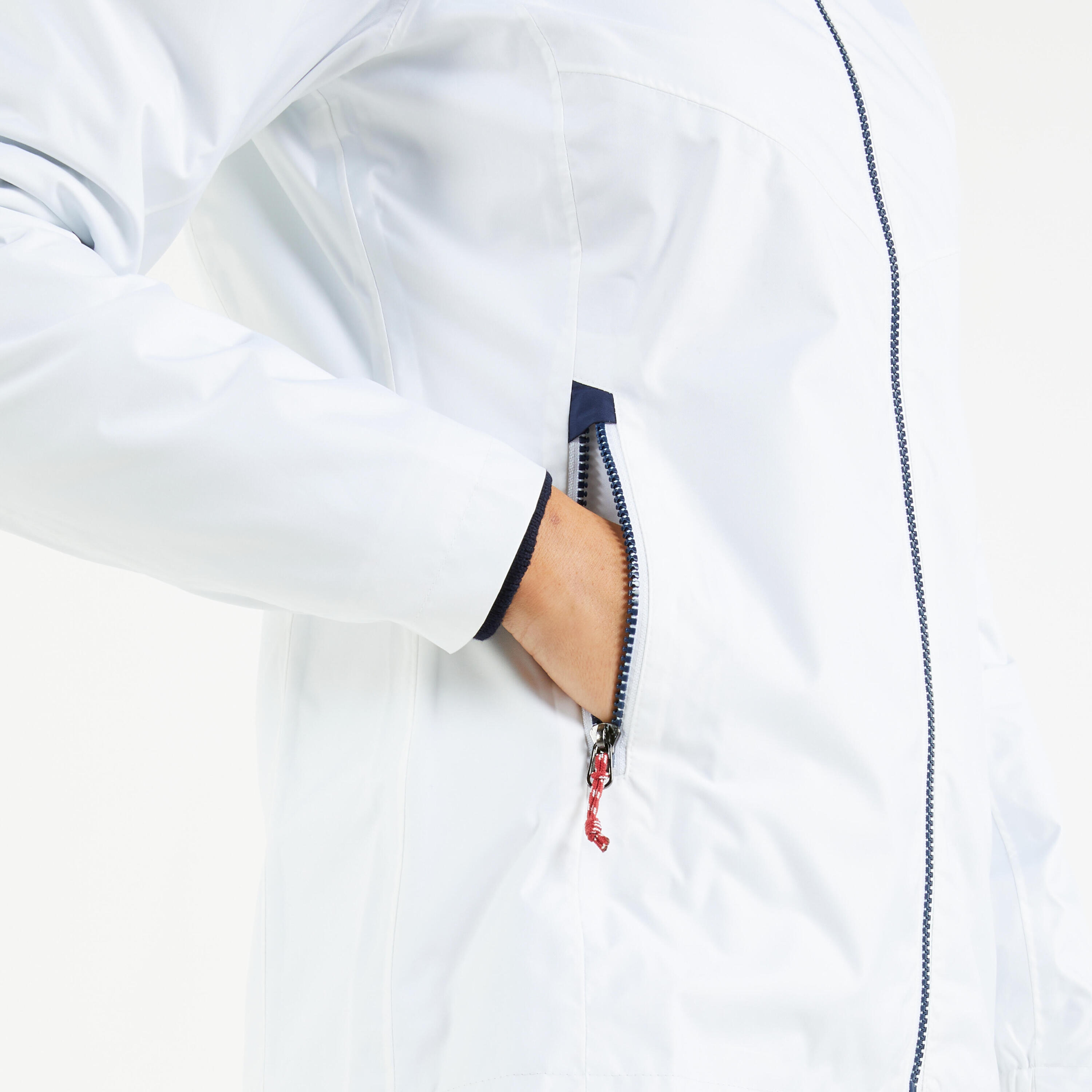 Segeljacke Regenjacke Damen wasserdicht ‒ Sailing 100 weiss 6/24