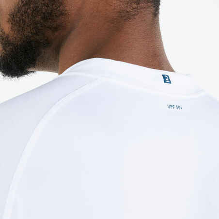 Men's Sailing Long-sleeved Anti-UV T-shirt 500 White