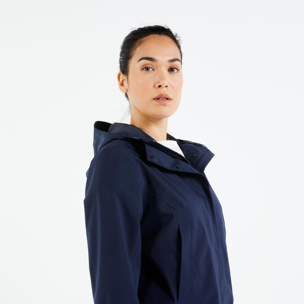 Segeljacke Wachsjacke Damen wasserdicht 300 marineblau