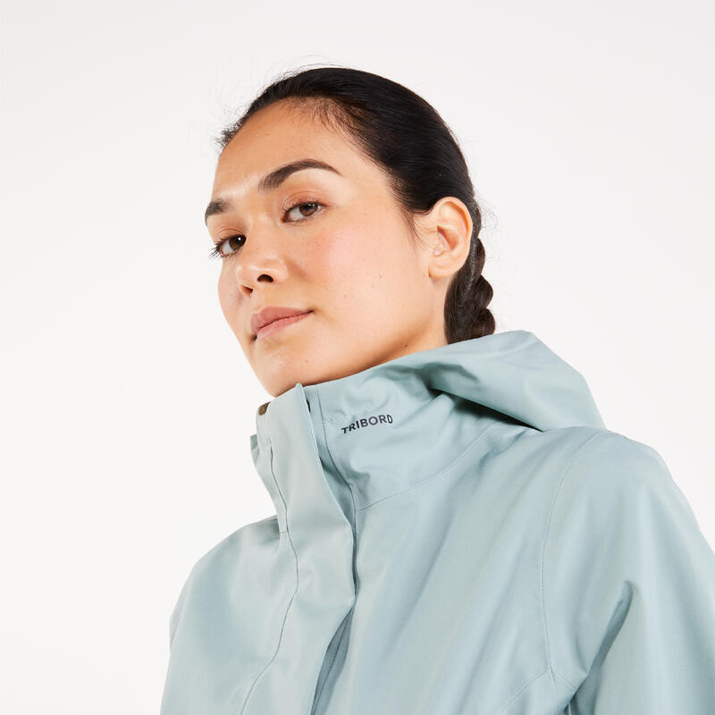 Segeljacke Wachsjacke Damen wasserdicht 300 hellgrün