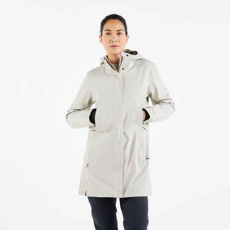 Chubasquero Sailing 300 Mujer Beis Impermeable