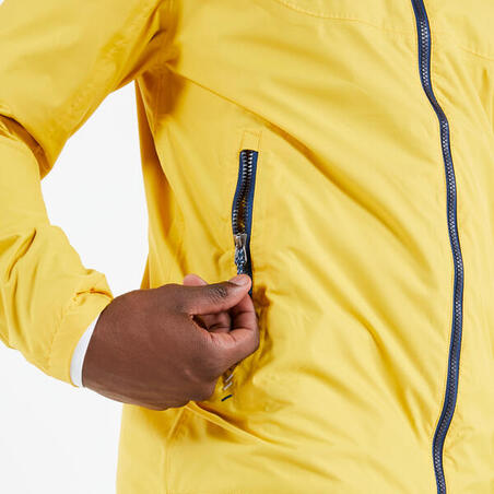 Куртка чоловіча 100 для вітрильного спорту водо- та вітронепроникна жовта