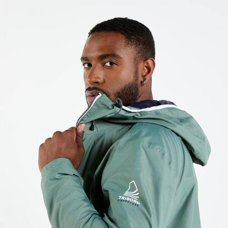 Куртка чоловіча 100 водонепроникна та вітрозахисна для вітрильнгого спорту хакі