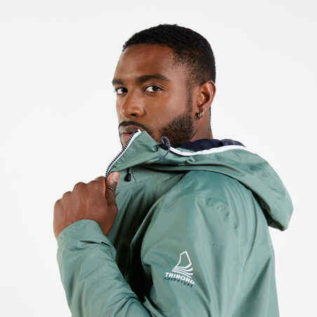 Sailing 100 waterproof and windproof sailing anorak - khaki