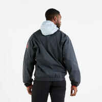 Adult Windproof Sailing Smock Dinghy 100 - dark grey/light grey