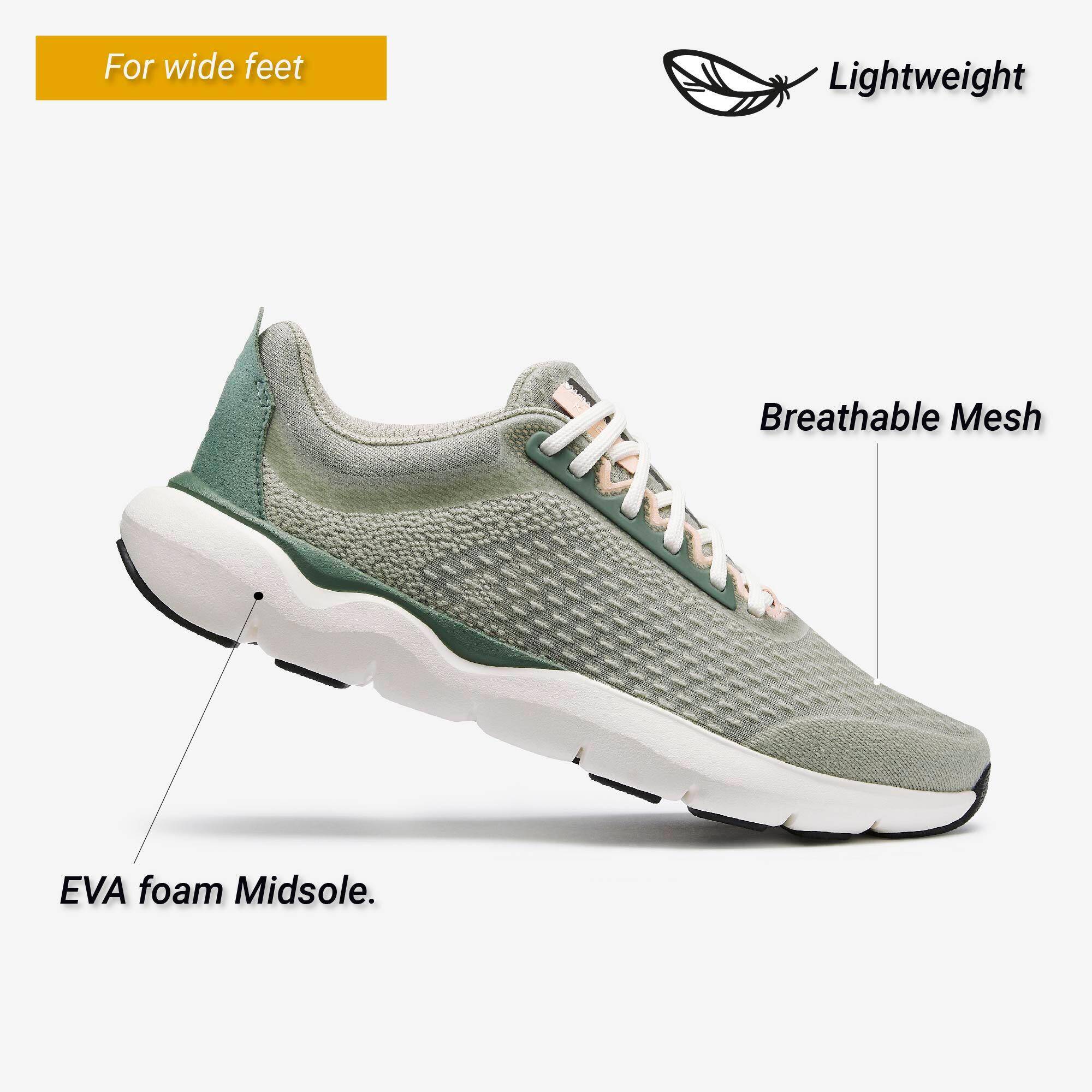 JOGFLOW500 Cushion Comfort Breathable Women Running Shoes Light Green -  3