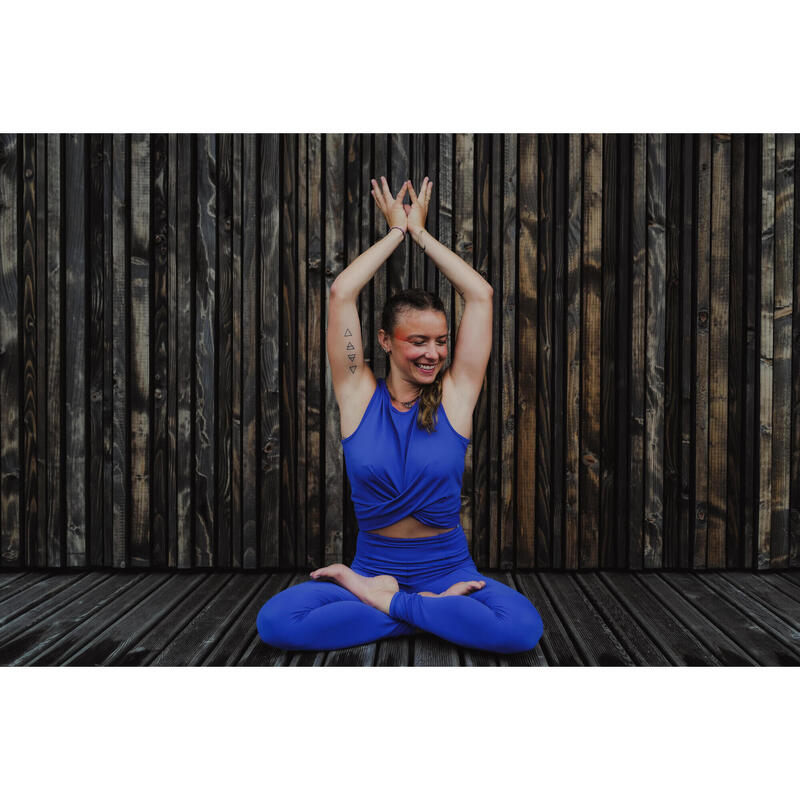 Yoga Crop Top - Premium indigo 