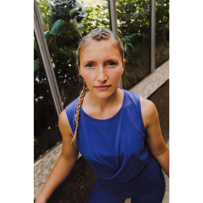 Crop top premium yoga indigo