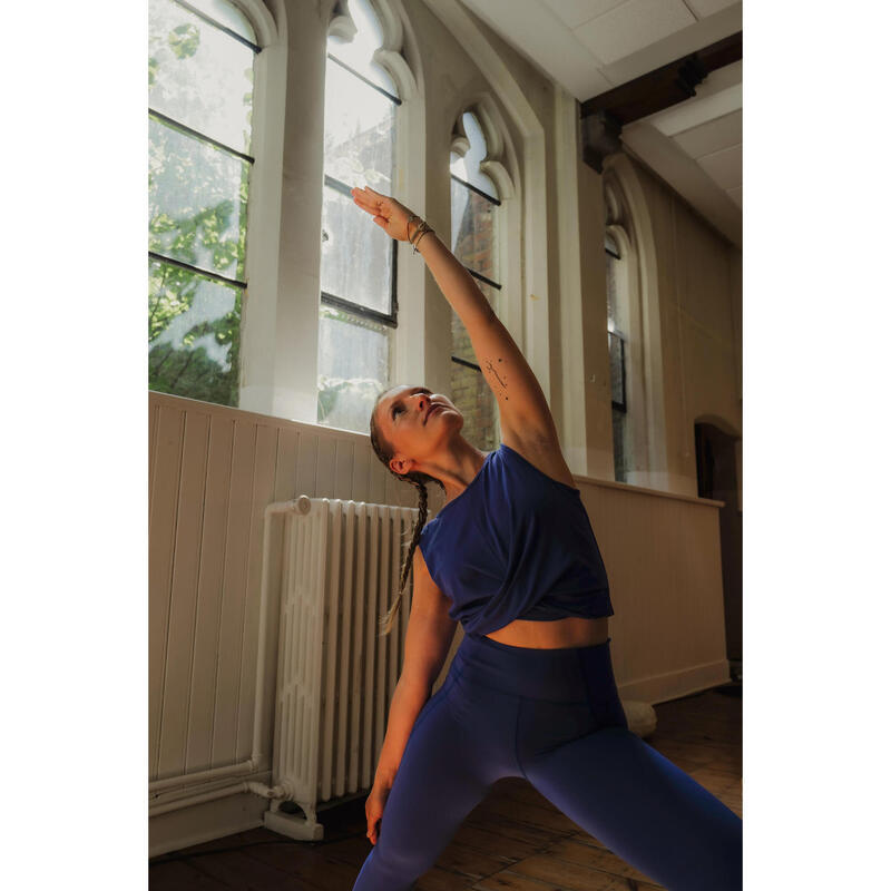 Crop top premium yoga indigo