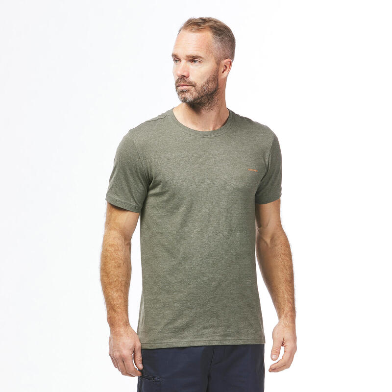 T-shirt trekking uomo NH500 fresh verde oliva