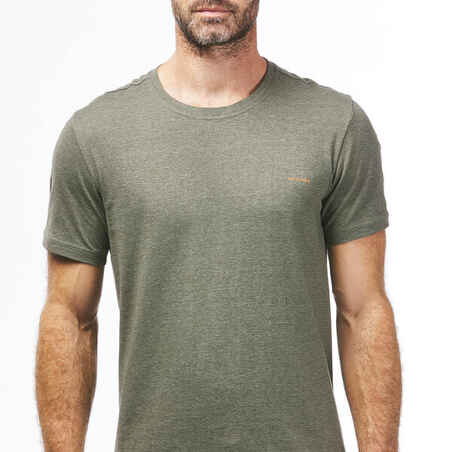 Playera de senderismo caqui para hombre NH500 Fresh